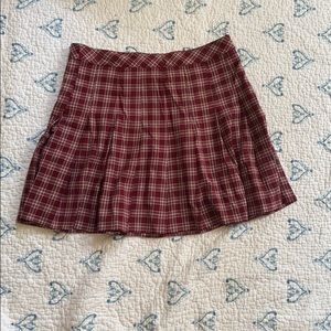H&M pleated checkered skirt